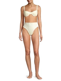 Gaia Rib-Knit Bikini Top