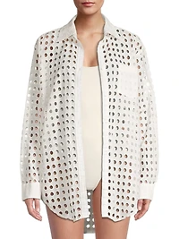 Eyelet Cotton Oxford Tunic