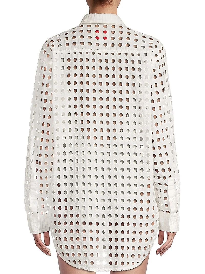 Eyelet Cotton Oxford Tunic