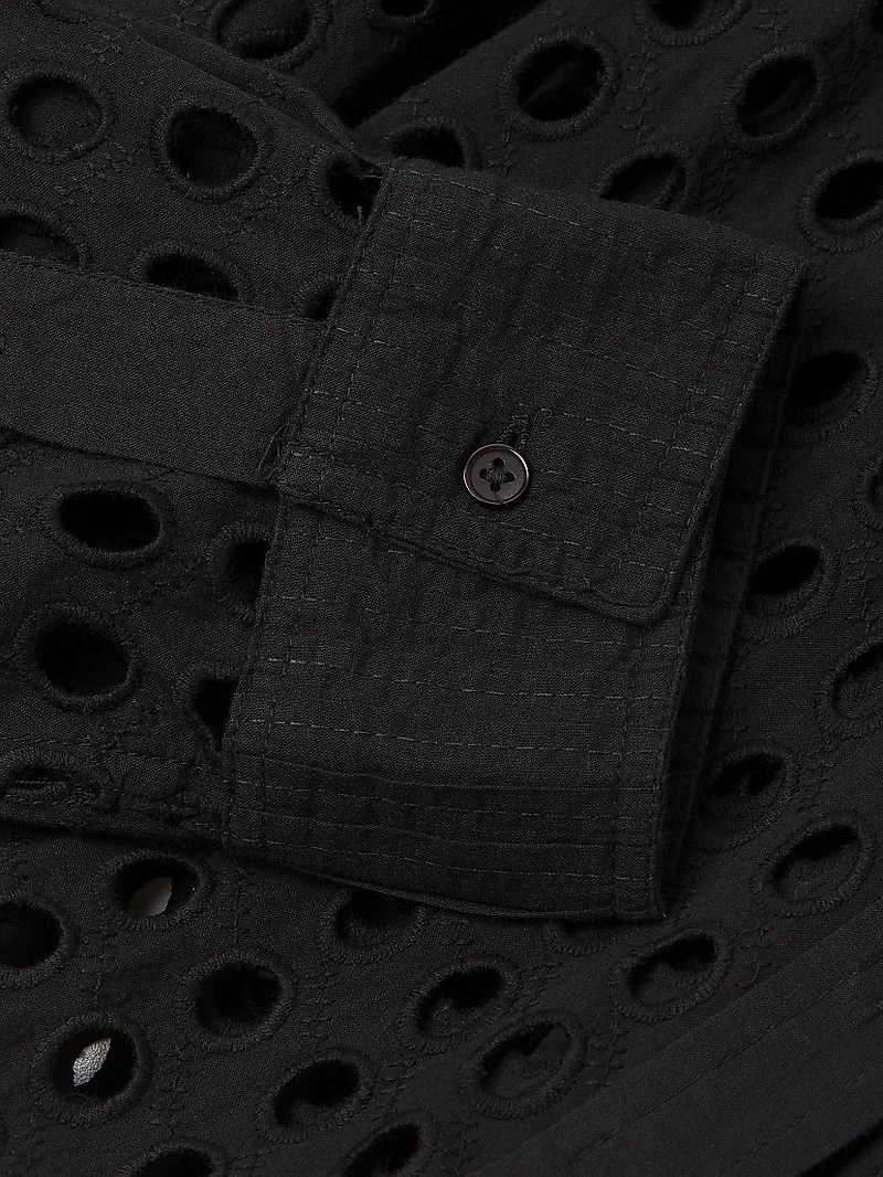 The Oxford Tunic Cotton Cut-Out Long-Sleeve Shirt