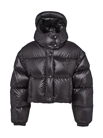Re-Nylon Convertible Cropped Down Jacket