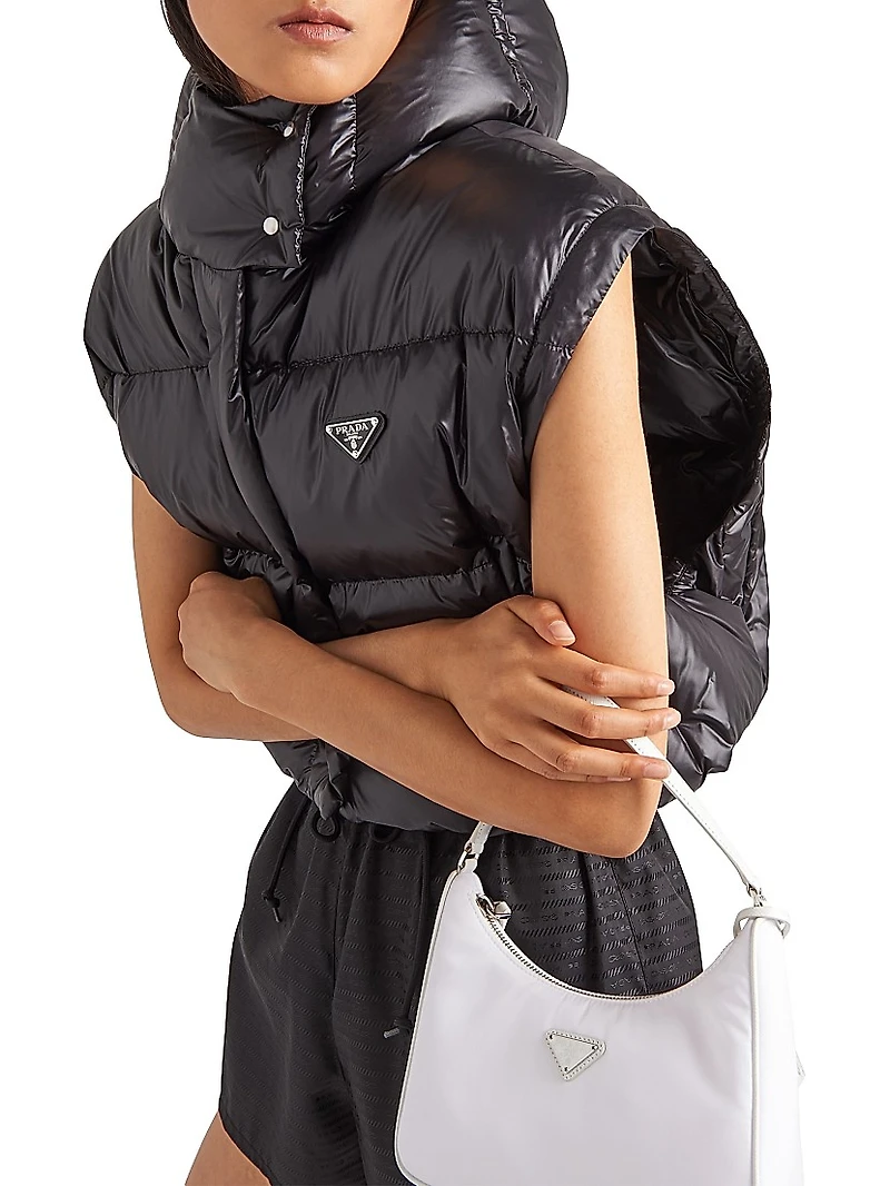 Re-Nylon Convertible Cropped Down Jacket