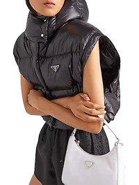 Re-Nylon Convertible Cropped Down Jacket