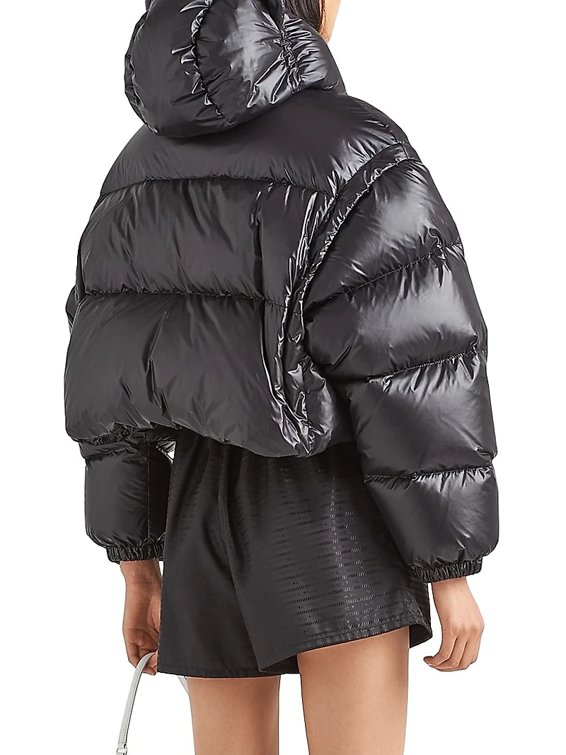 Re-Nylon Convertible Cropped Down Jacket