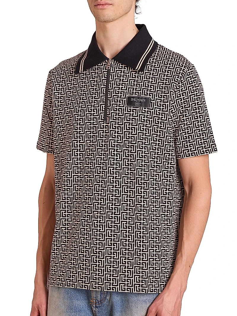 Logo Jacquard Polo Shirt