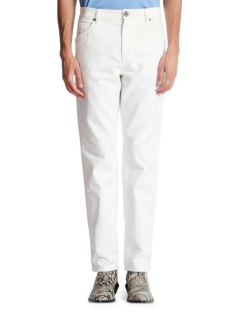 Cotton-Blend Five-Pocket Jeans