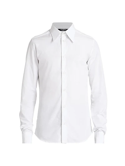 Poplin Button-Front Shirt