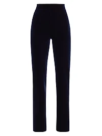 Venusette Velvet Straight-Leg Pants