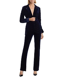 Venusette Velvet Straight-Leg Pants