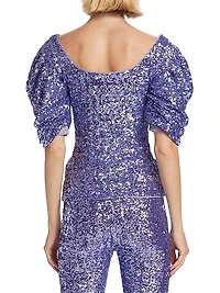 Fuji Paillettes Sequined Top
