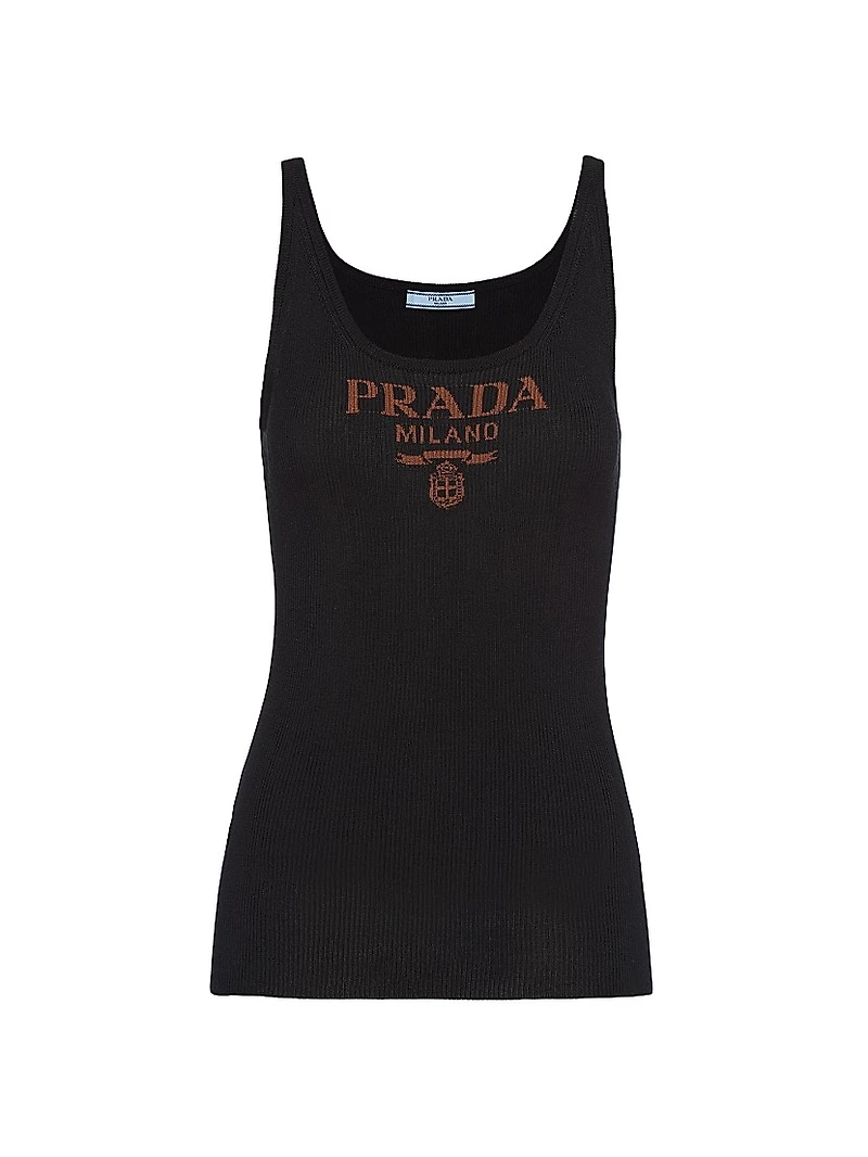 Silk Tank Top With Logo