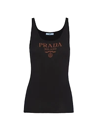 Silk Tank Top With Logo