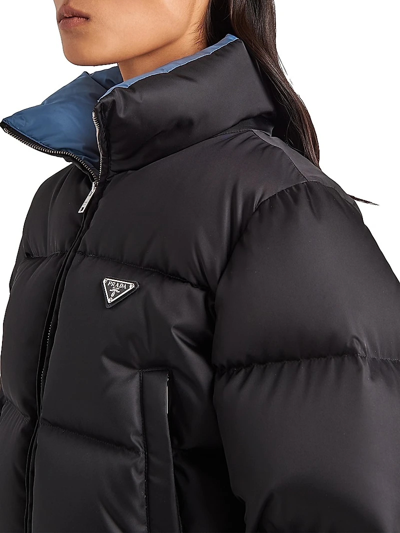 Re-Nylon Cropped Down Jacket