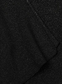 Metallic Knit Long-Sleeve Blouse