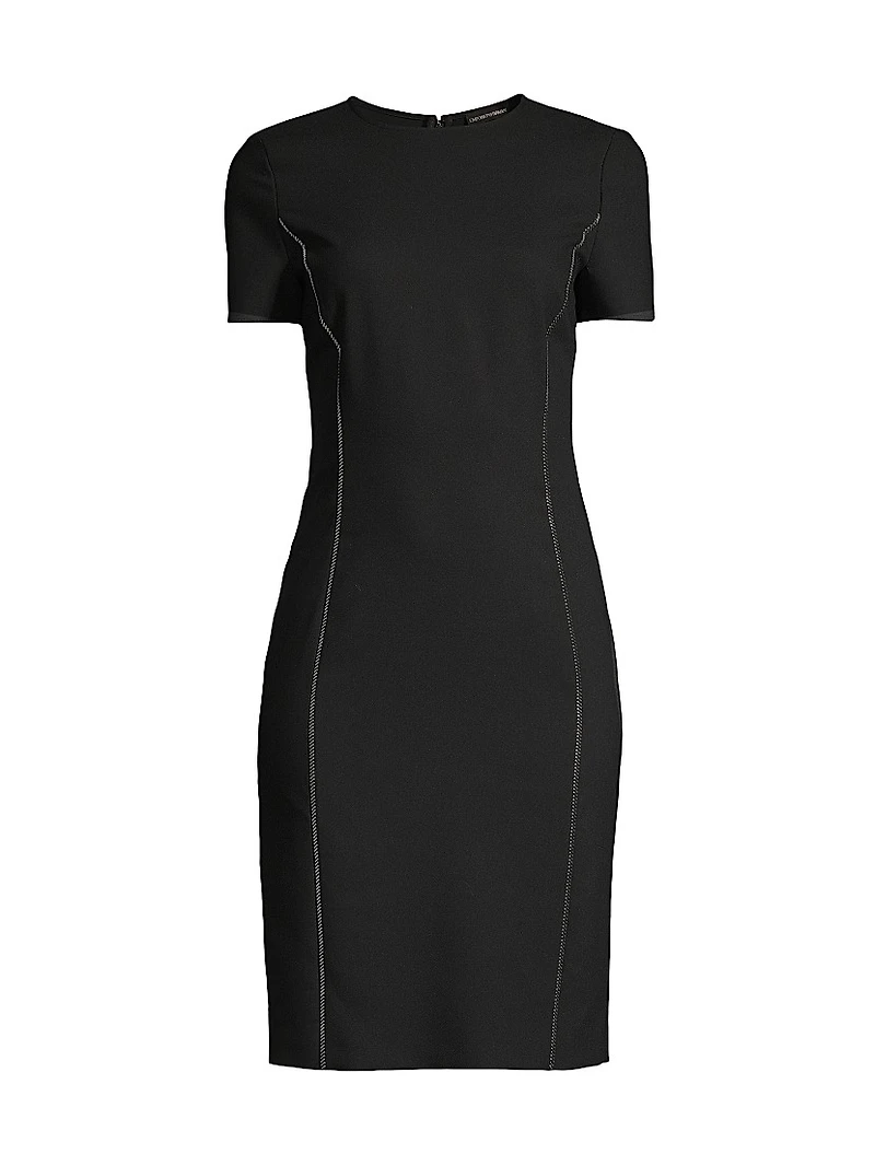 Zip-Trim Techno Cady Dress