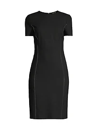 Zip-Trim Techno Cady Dress