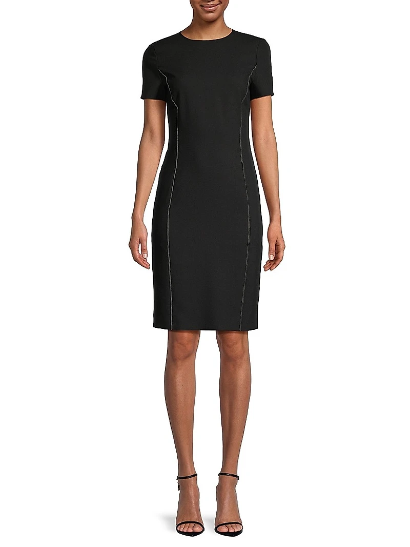 Zip-Trim Techno Cady Dress
