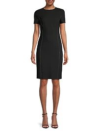 Zip-Trim Techno Cady Dress
