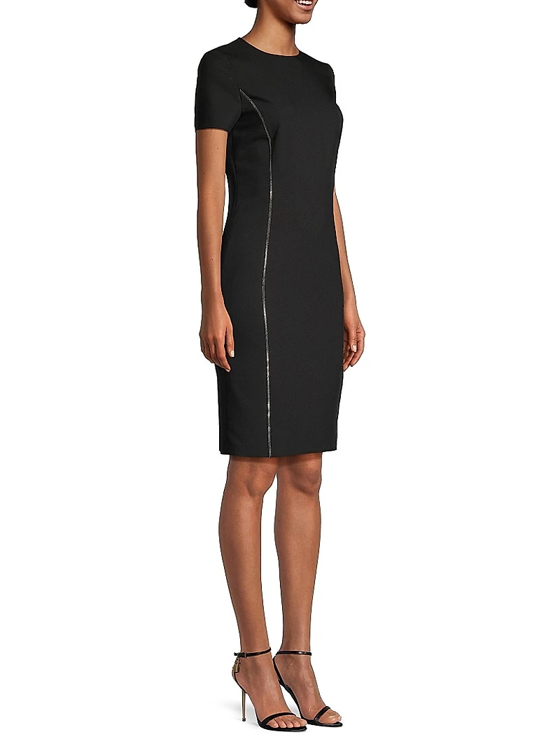 Zip-Trim Techno Cady Dress