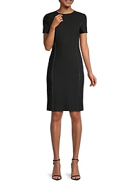 Zip-Trim Techno Cady Dress
