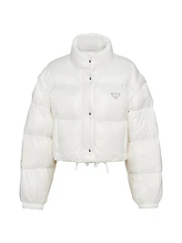 Re-Nylon Cropped Convertible Down Jacket