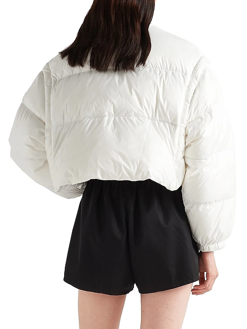 Re-Nylon Cropped Convertible Down Jacket
