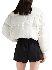 Re-Nylon Cropped Convertible Down Jacket