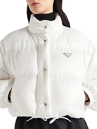 Re-Nylon Cropped Convertible Down Jacket