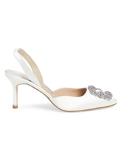 Hangisli 70MM Satin Slingback Pumps
