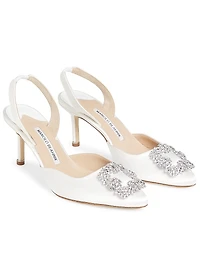 Hangisli 70MM Satin Slingback Pumps