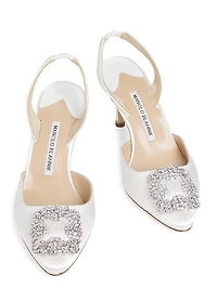 Hangisli 70MM Satin Slingback Pumps