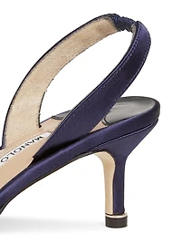 Hangisli 50MM Satin Jewel Buckle Pumps