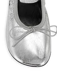 Glove 55MM Metallic Leather Mary Jane Pumps