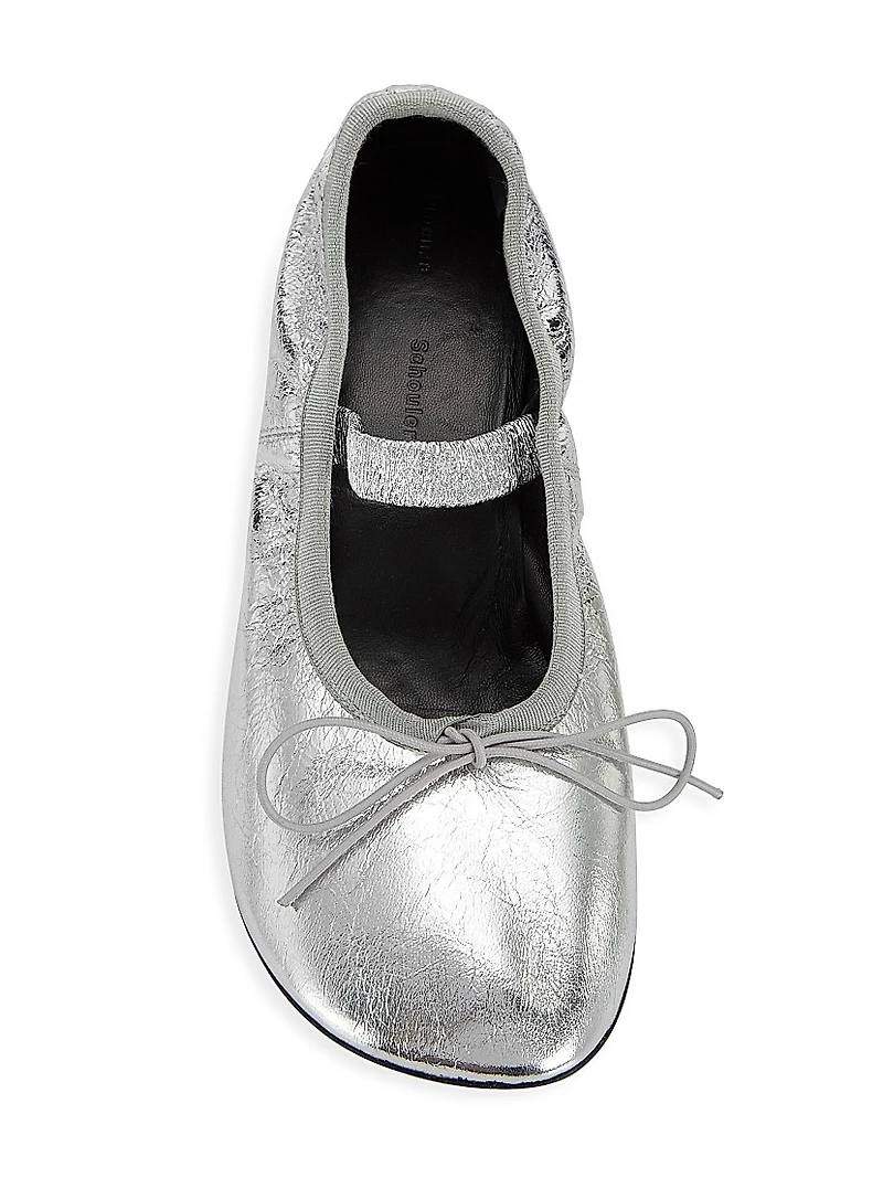 Glove 55MM Metallic Leather Mary Jane Pumps