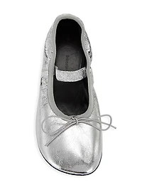 Glove 55MM Metallic Leather Mary Jane Pumps