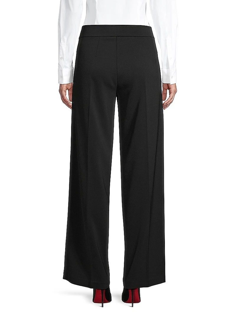 Flavia Crepe Wide-Leg Pants