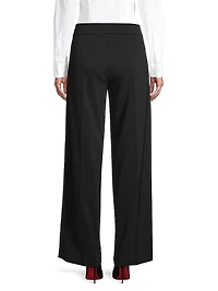 Flavia Crepe Wide-Leg Pants