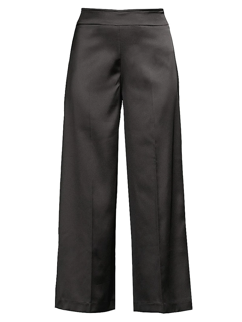 Alex Satin Wide-Leg Pants