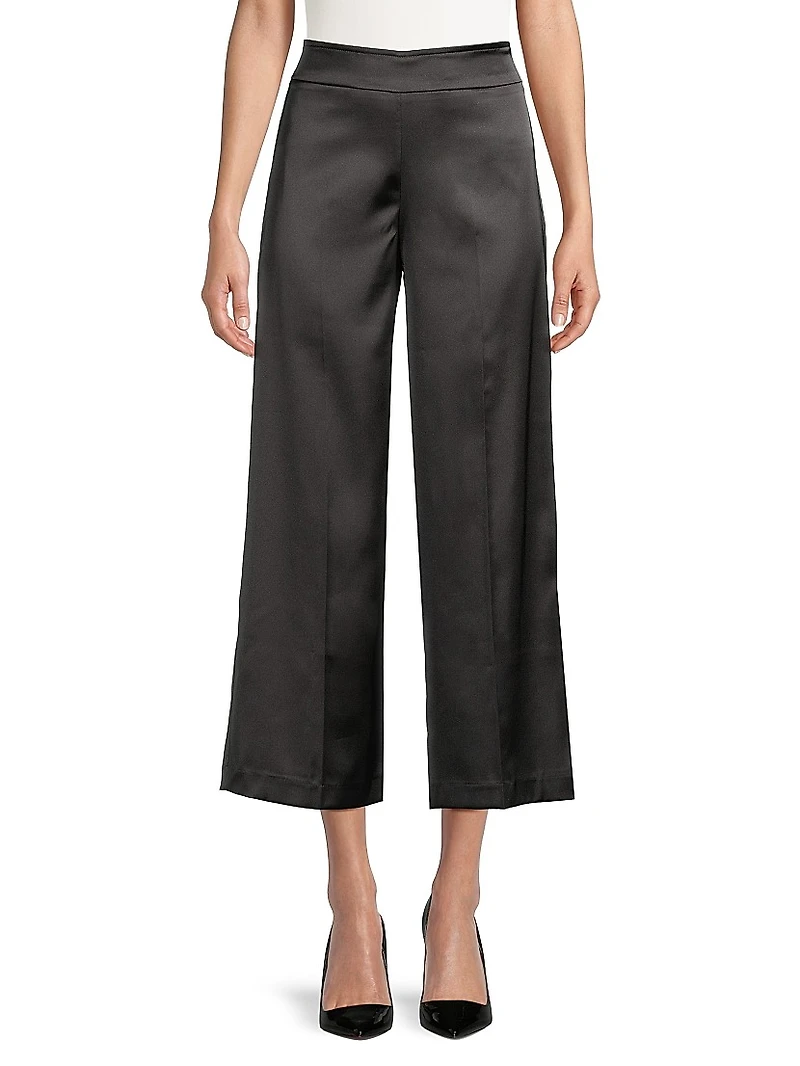 Alex Satin Wide-Leg Pants
