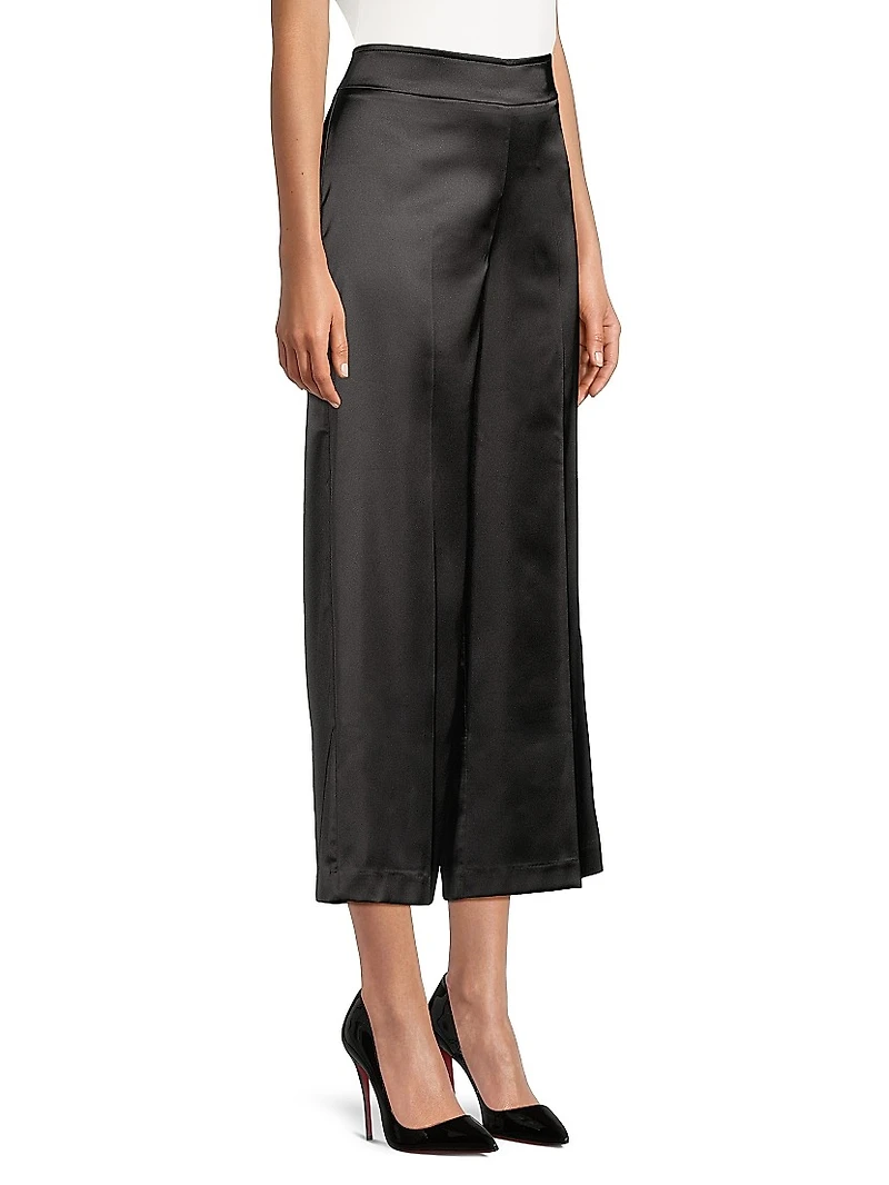 Alex Satin Wide-Leg Pants