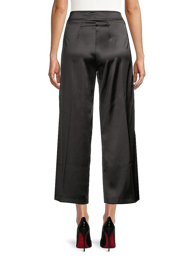 Alex Satin Wide-Leg Pants