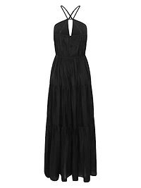 Seraphina Silk-Blend Tiered Maxi Dress