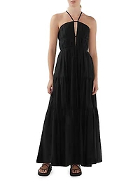 Seraphina Silk-Blend Tiered Maxi Dress