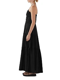 Seraphina Silk-Blend Tiered Maxi Dress