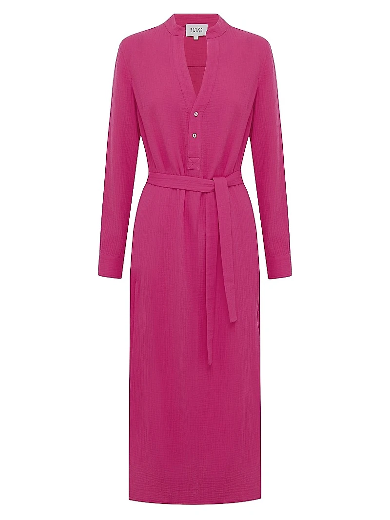 Frieda Tumbled Cotton Shirtdress