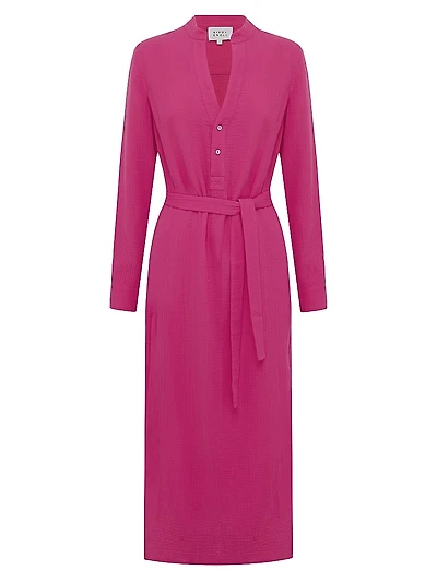 Frieda Tumbled Cotton Shirtdress