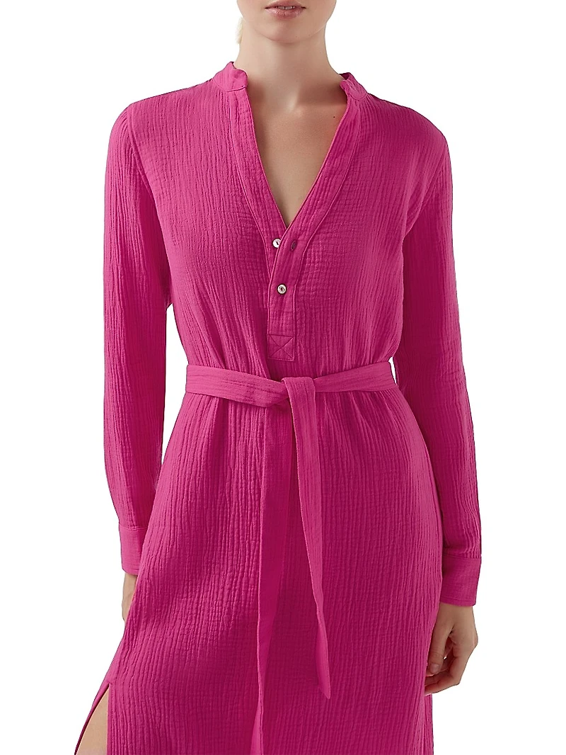 Frieda Tumbled Cotton Shirtdress