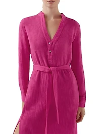 Frieda Tumbled Cotton Shirtdress