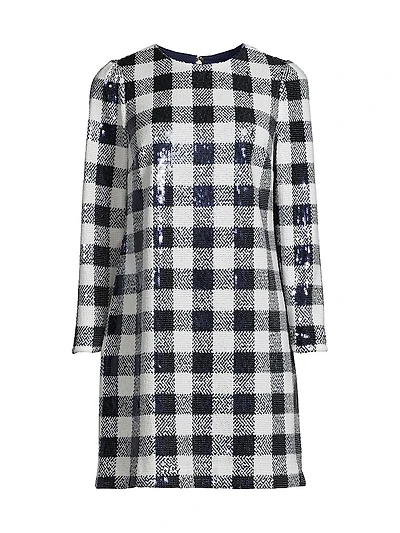 Buffalo Check Sequin Dress