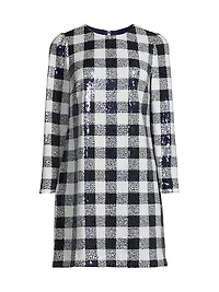 Buffalo Check Sequin Dress